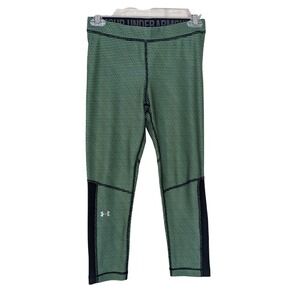 Under Armour Women's Small Capri Length‎ Heat Gear Compression Leggings Green